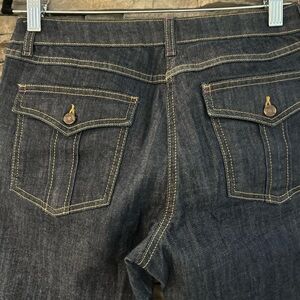 Boden dark denim jeans flap pocket 10 long like new